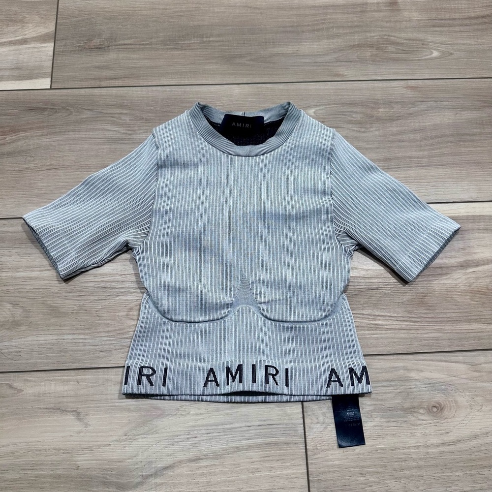 AMIRI ‘Seamless’ Gray Knit Top